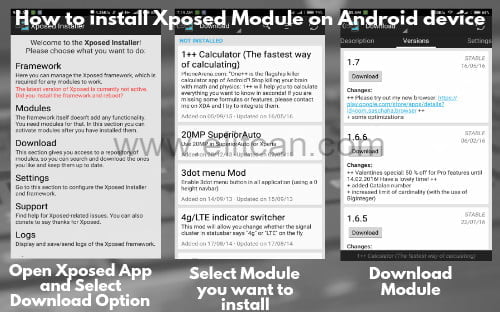 install xposed module on android