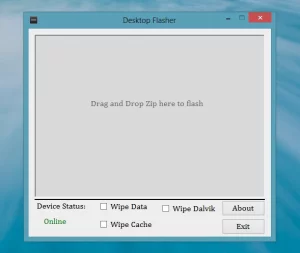 desktop flasher app to flash file