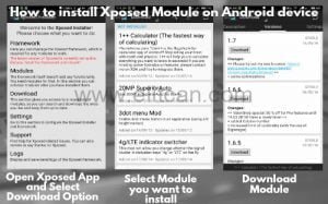 install xposed module on android